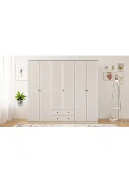 Rabi Mobilya Diva Country 6 Kapak 2 Çekmeceli Gardırop Detaylı İnceleme ve Özellikleri