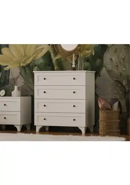 Rabi Mobilya Side Şifonyer 4 Çekmeceli Modern ve Kullanışlı Tasarım