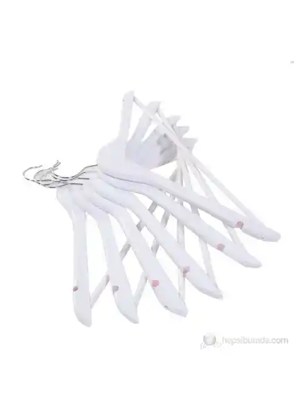 Rem Beyaz Ahşap Askı 6'lı: Modern ve Şık Depolama Çözümü İçin Uygun Seçenek