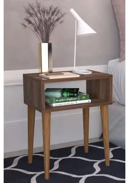 Remaks Retro Komodin - Ceviz Estetik ve Dayanıklı Çevre Dostu Mobilya Seçeneği