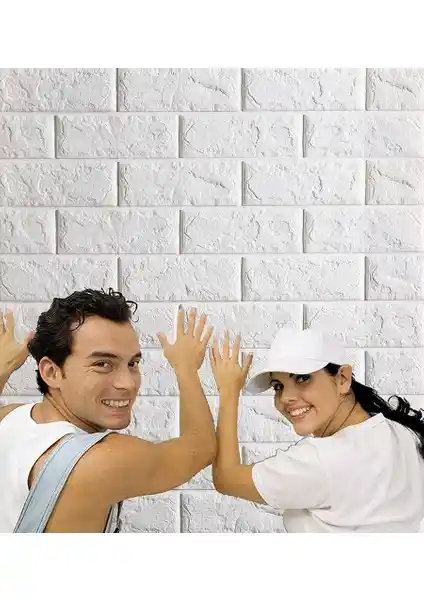 Renkli Duvarlar Çıkart ve Yapıştır Kendinden Yapışkanlı 3D Esnek Duvar Paneli İç Mekan Dekorasyonu