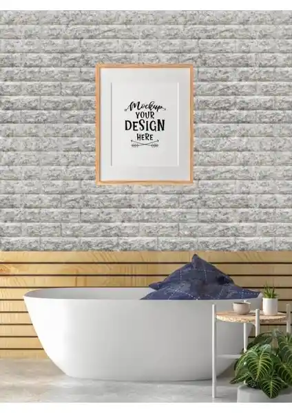 Renkli Duvarlar Kendinden Yapışkanlı 3D Boyut Alaca Krem Duvar Kaplama Paneli