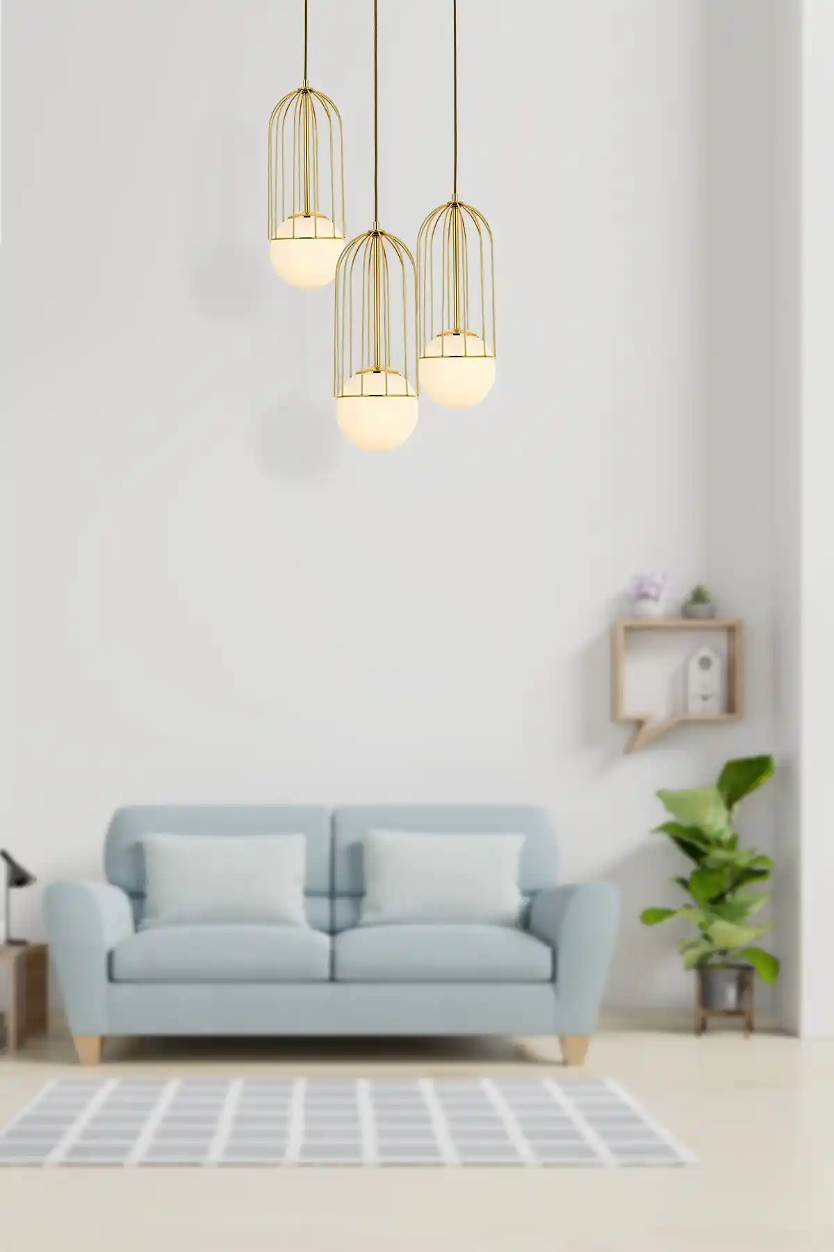 Salon Dekorasyonunda 3'lü Sarkıt Avize Modelleri ve Dekorasyon İpuçları