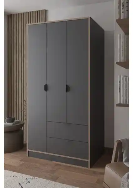 Sarmobi Arden 3 Kapaklı ve 2 Çekmeceli Modern Depolama Dolabı Üretim ve Tasarım Özellikleri