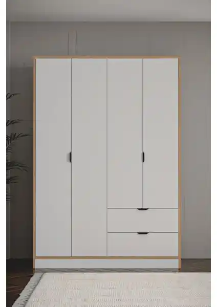 Sarmobi Arden 4 Kapaklı 2 Çekmeceli Dolap Modern Tasarım ve Dayanıklılık Sunar