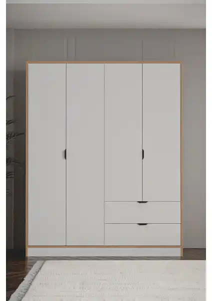 Sarmobi Arden 4 Kapaklı 2 Çekmeceli Dolap: Modern ve Dayanıklı Mobilya Çözümü