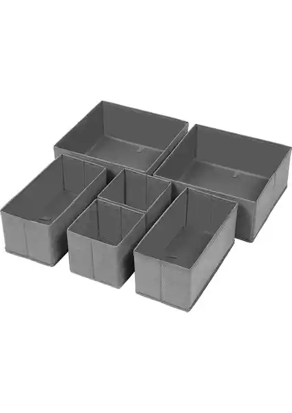 Serstil 6'lı Çekmece İçi Düzenleyici Kutu Seti Şık ve Dayanıklı Depolama Çözümü