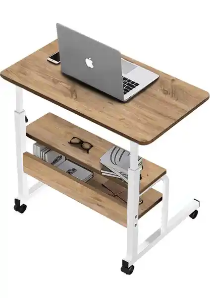 Servetavcı Esil Yükseklik Ayarlı ve Çift Raflı Laptop Sehpası ve Çalışma Masası