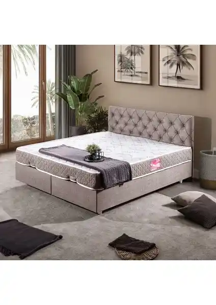 Setay Eylül Çift Kişilik Baza ve Yatak Seti: Estetik ve Konforun Bir Arada Olduğu Modern Tasarım
