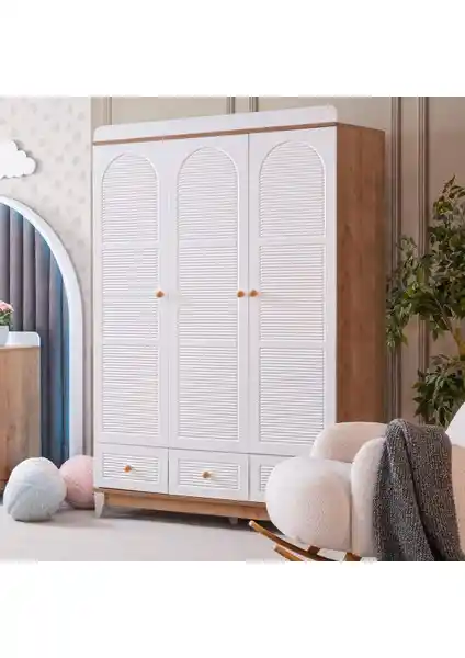 Setay Perla Gardırop Ceviz Renkli Modern ve Fonksiyonel Depolama Çözümü