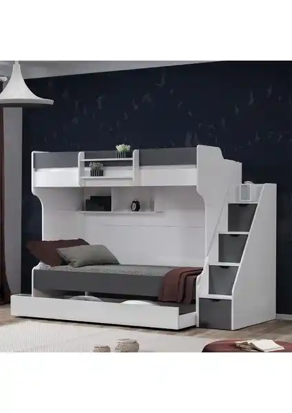 Setay Ranza Kardem Yavrulu Ranza Antrasit Modern ve Fonksiyonel Çocuk Mobilyası