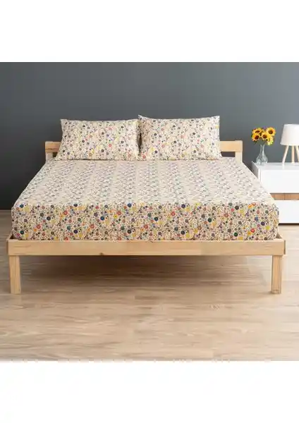 Soley Liberty %100 Pamuklu Çift Kişilik Çarşaf Seti Yatak Odası Dekorasyonuna Şıklık Katıyor