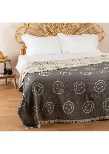 Soley Mutlu Serisi Pamuklu Yatak Örtüsü - Çift Yüzlü, Doğa Dostu ve Dayanıklı