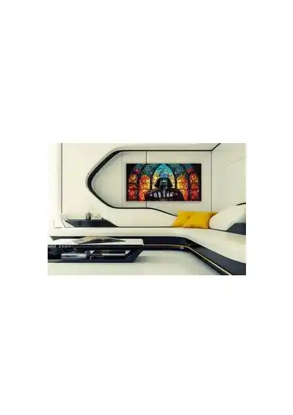 Star Wars Darth Vader Vitray Desenli Cam Tablo - Şık ve Dayanıklı Dekoratif Ürün