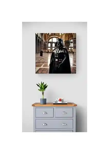 Star Wars temalı Darth Vader Ayasofya Cam Tablosu Modern Dekorasyon için Şık ve Dayanıklı Sanat Eseri