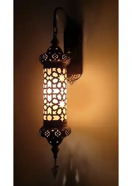 Su Damlası Selçuklu Model Pirinç Aplik Parşömenli Dış ve İç Mekan Dekorasyonu İçin