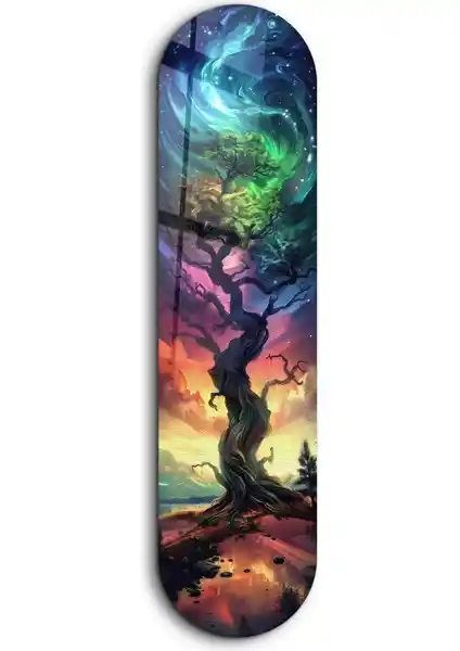 Supracolors Yaşam Ağacı Cam Tablo Modern ve Dayanıklı Dekoratif Sanat Eseri