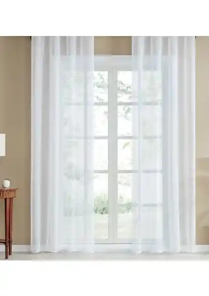 Taç Keten Ekru Düz Tül Perde: Modern ve Şık Ev Dekorasyonu İçin Uygun Alternatif
