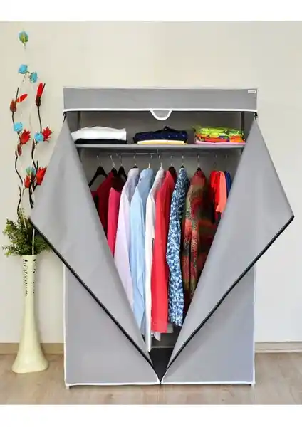 Teknor Basic Çelik Profilli Bez Dolap Gri: Dayanıklı ve Şık Saklama Ünitesi