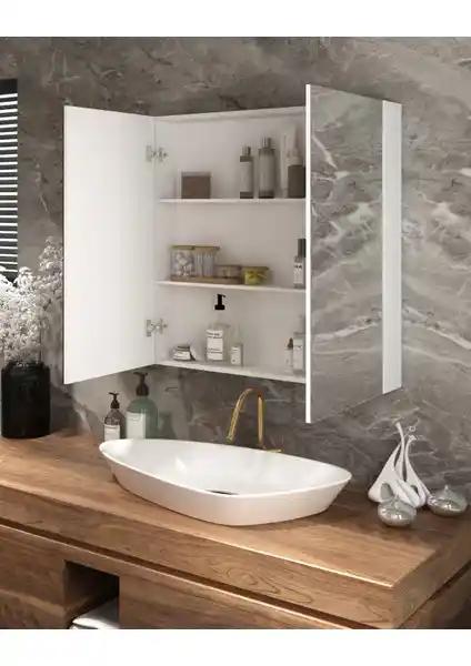 Tetto Elagante Lavobo Üstü Aynalı Banyo Dolabı: Modern ve Şık Tasarım Çözümü