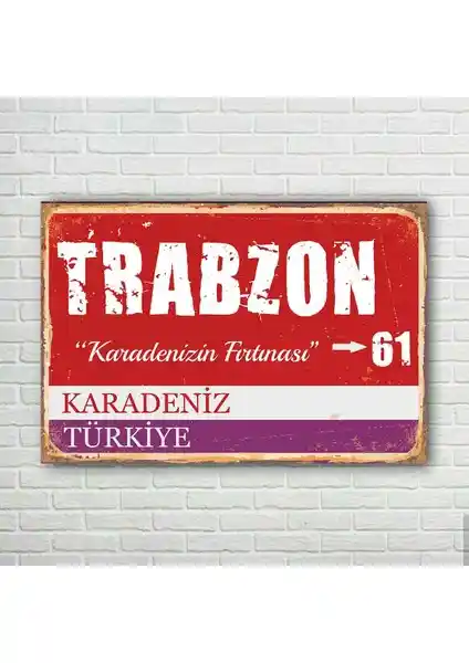 Trabzon Tabela Retro Ahşap Posterleri İç Mekan Dekorasyonunda Şıklık ve Fonksiyonellik