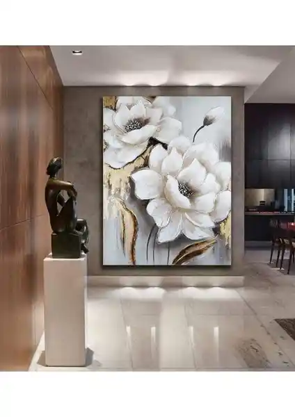 Trade Ays Modern Tasarım Çiçek ve Antrasit Gri Mum Kombini Kanvas Tablo Karşılaştırması