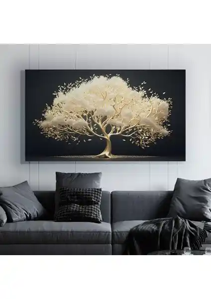 Trade Ays Wisteria Çiçeği Ağacı Kanvas Tablo - Doğa Temalı Dekoratif Sanat Eseri