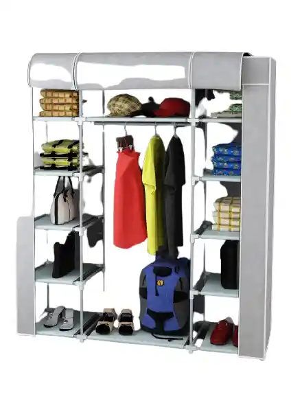 Trioport Çelik Profilli Çift Yandan Raflı Bez Dolap: Dayanıklı ve Kullanışlı Depolama Çözümü