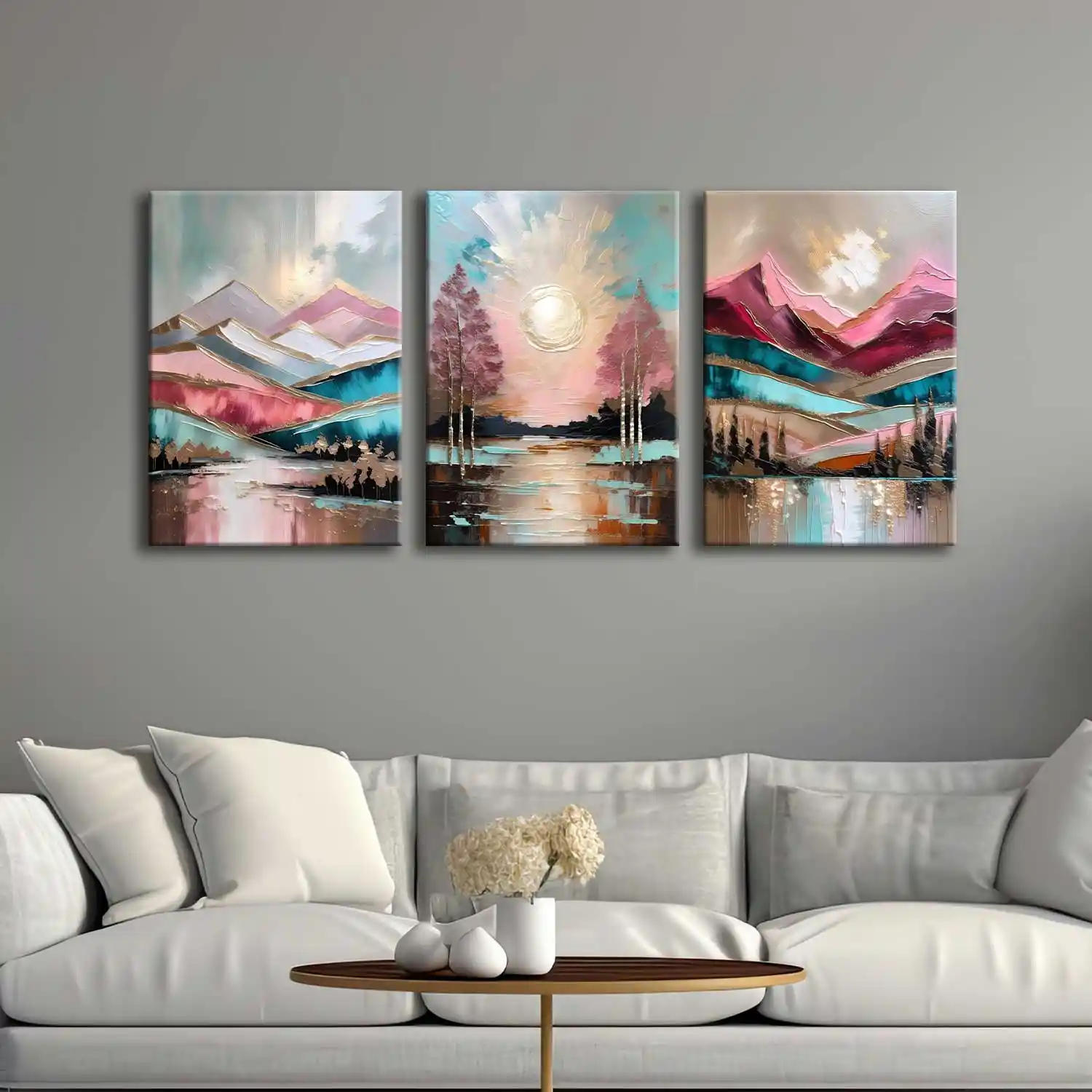 Üçlü Duvar Tablosu ile Mekânlarınızda Modern ve Şık Dekorasyon Çözümleri
