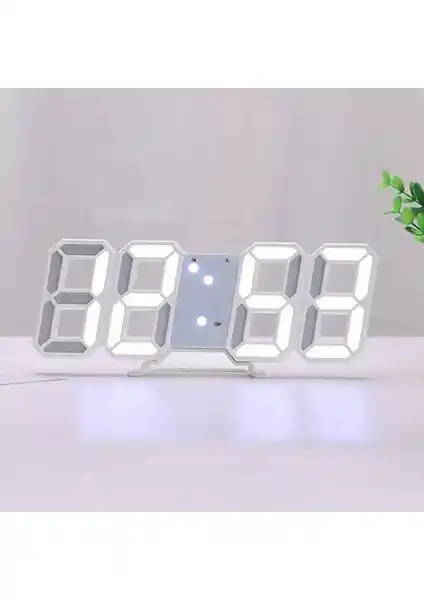 Valkyrie Beyaz LED Dijital Dekoratif Saat: Modern Tasarım ve Fonksiyonellik