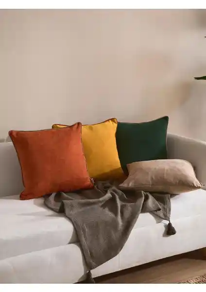 Vanilla Home Spice Vibe 4'lü Kırlent Kılıfı Seti Modern ve Canlı Dekorasyon İçin Uygun