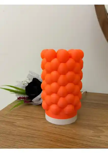 Veiart 3D Baskı Tasarım Turuncu Bubble Masa ve Gece Lambası Modern Dekorasyon İçin