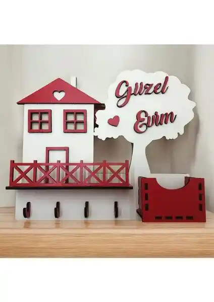 Vera Atölye Güzel Evim Anahtarlık Askısı: Şık ve İşlevsel Giriş Düzeni Çözümü