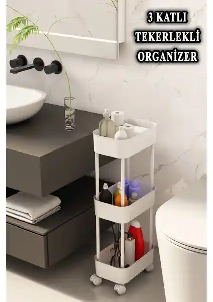 Vigentino Lizbon Çok Amaçlı 3 Katlı Evye Altı Düzenleyici ile Alanınızı Optimize Edin