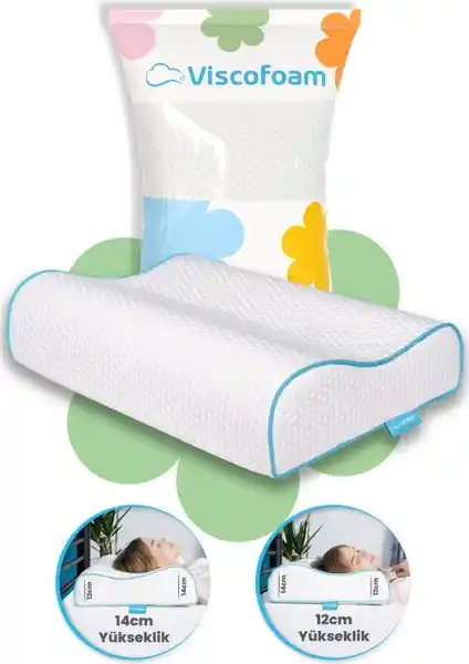 Viscofoam Yüksek Boyun Destekli Ortopedik Yastık: Konfor ve Sağlık İçin Tasarlandı