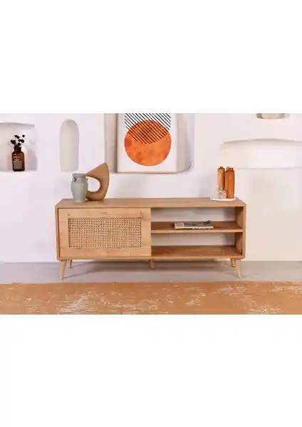 Vow Home Living Calvin Hazeran Tek Kapaklı TV Ünitesi Modern Tasarım ve Dayanıklı Malzeme İle Şık Dekorasyon Çözümü