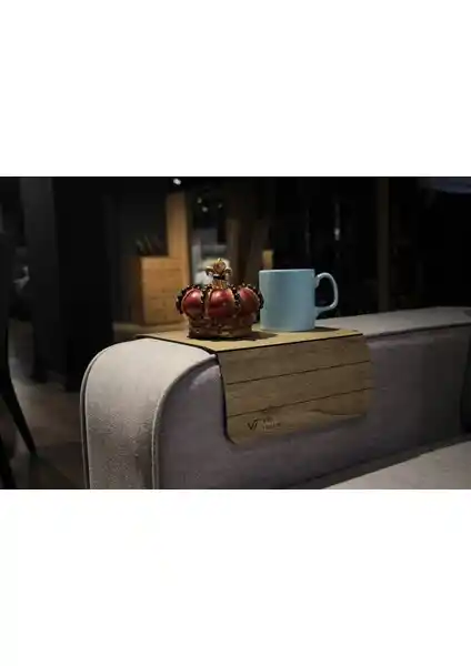VRL Trade 25x45 cm Çok Yönlü Koltuk Tepsisi ve Yan Sehpa Modern Tasarım