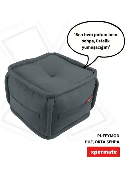 Xpermate X Permate Puffymod Dekoratif Kare Puf Şıklık ve Fonksiyonun Buluşması