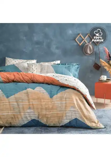 Yataş Bedding Aden Tek Kişilik Ranforce Nevresim Seti Lacivert Modern ve Şık Tasarım