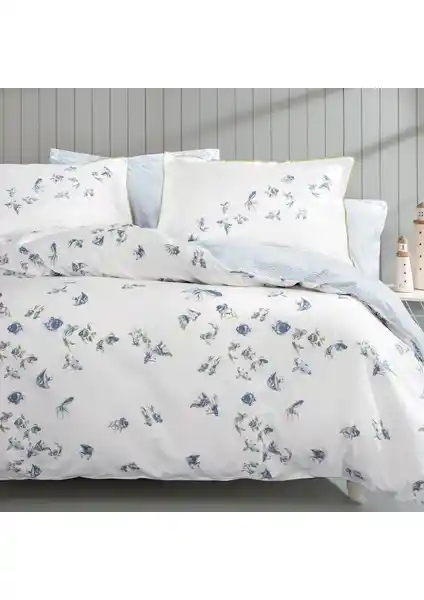 Yataş Bedding Betta Çift Kişilik Ranforce Nevresim Takımı Mavi Şıklık ve Konfor Sunar