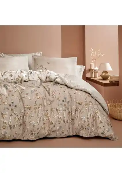 Yataş Bedding Katrina Çift Kişilik Saten Nevresim Takımı - Vintage Şıklık ve Konfor