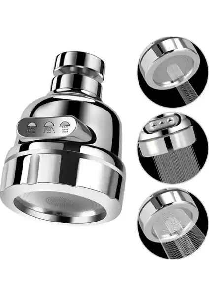 Yeelock Krom 3 Fonksiyonlu Mutfak Lavabo Başlığı: Dayanıklı ve Çok Fonksiyonlu Tasarım