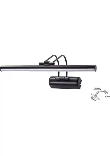 Yerli Üretim 6W Siyah Kasa Gün Işığı Aplik Modern ve Dayanıklı İç Mekan Aydınlatması