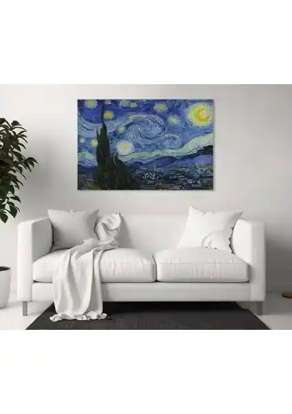 Yıldızlı Gece Kanvas Tablo ile Evinize Sanat ve Estetik Katın