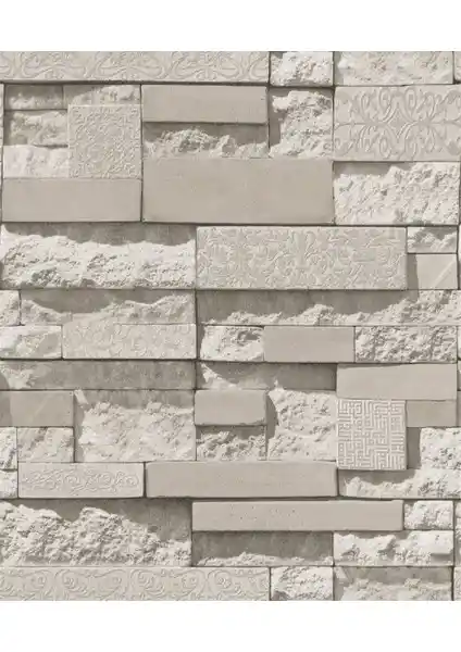 Zümrüt 9250 Taş Desenli Duvar Kağıdı Modern İç Mekanlar İçin Şık ve Dayanıklı Tasarım