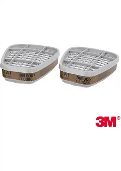 3M 6051 A1 Organik Gaz Buhar Filtresi Endüstriyel Koruma ve Güvenlik Çözümü
