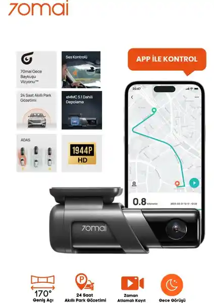 70MAI Araç İçi Kamera Güvenlik ve Konfor Artırıcı Özelliklerle Donatılmış