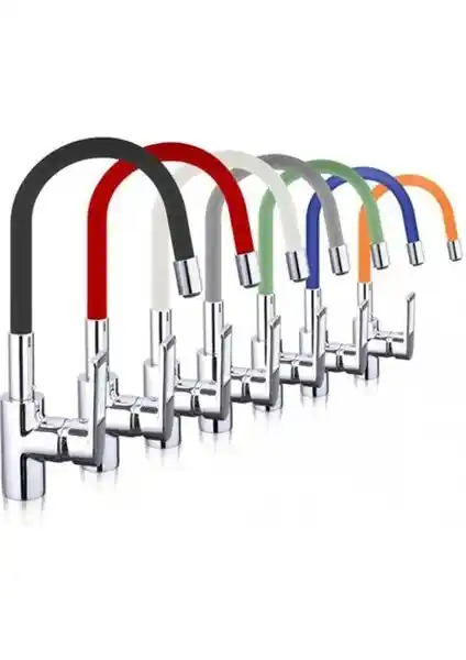 Aiwa Esnek Kıvrılabilir Renkli Silikon Musluk Başlığı ile Mutfakta Pratiklik Artışı