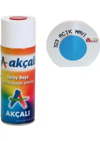 Akçalı Sprey Boya 400 Ml 323 Açık Mavi - Dayanıklı ve Estetik Boya Seçeneği