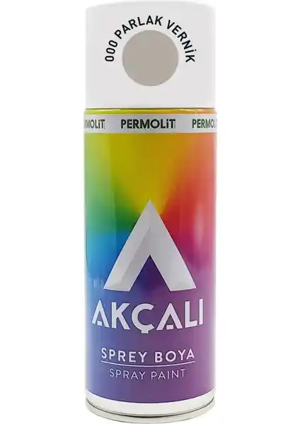 Akçalı Sprey Boya 400 ml Parlak Vernik ile Yüzeylerde Estetik ve Dayanıklılık Sağlayın